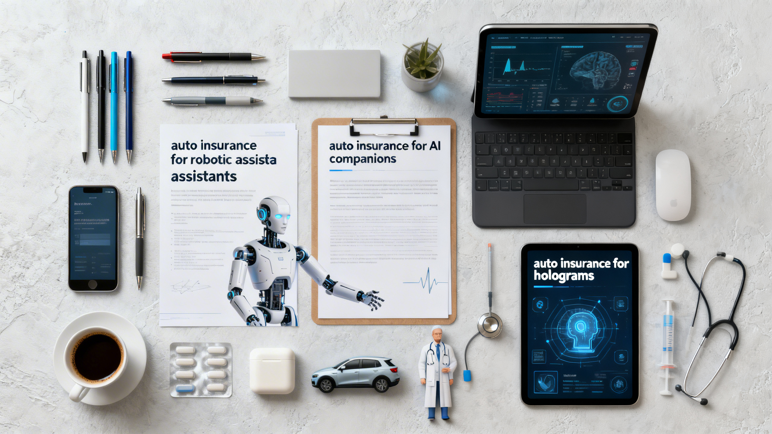 Auto Insurance for Holograms, Avatars, Digital Twins, AI Companions, and Robotic Assistants: Risks, Uses, and Opportunities