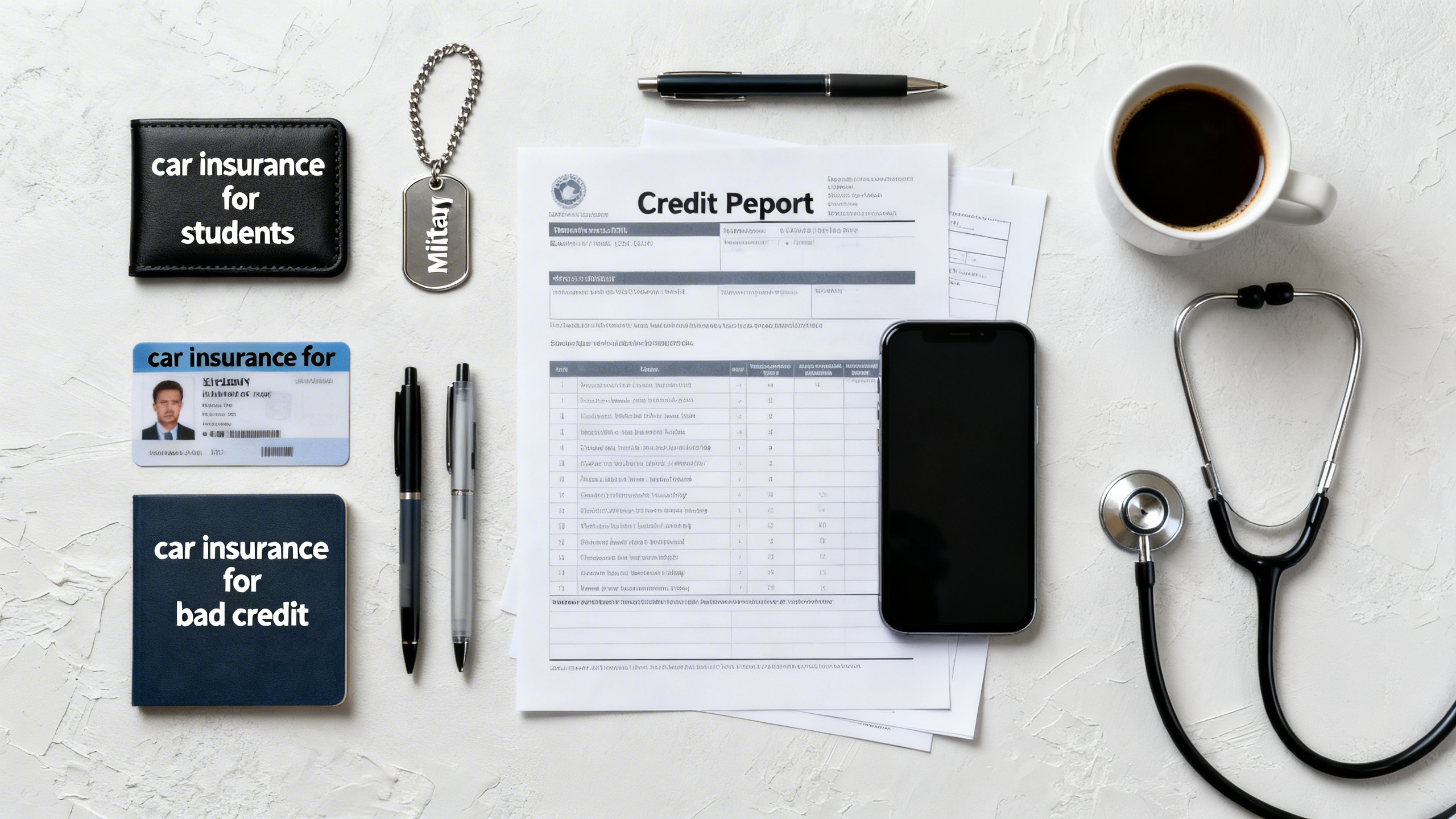 Comprehensive Guide to Car Insurance Deductibles and Coverage for Bad Credit, Military, Students, and Parents